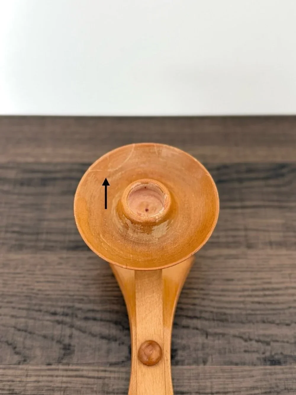 Vintage MCM‎ Wood Double Candle Holder Rotating Base Scandinavian Danish Modern